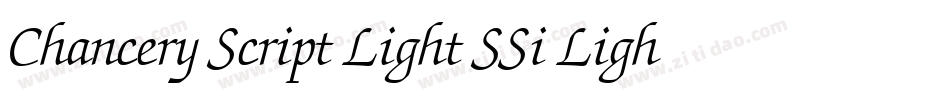 Chancery Script Light SSi Light字体转换